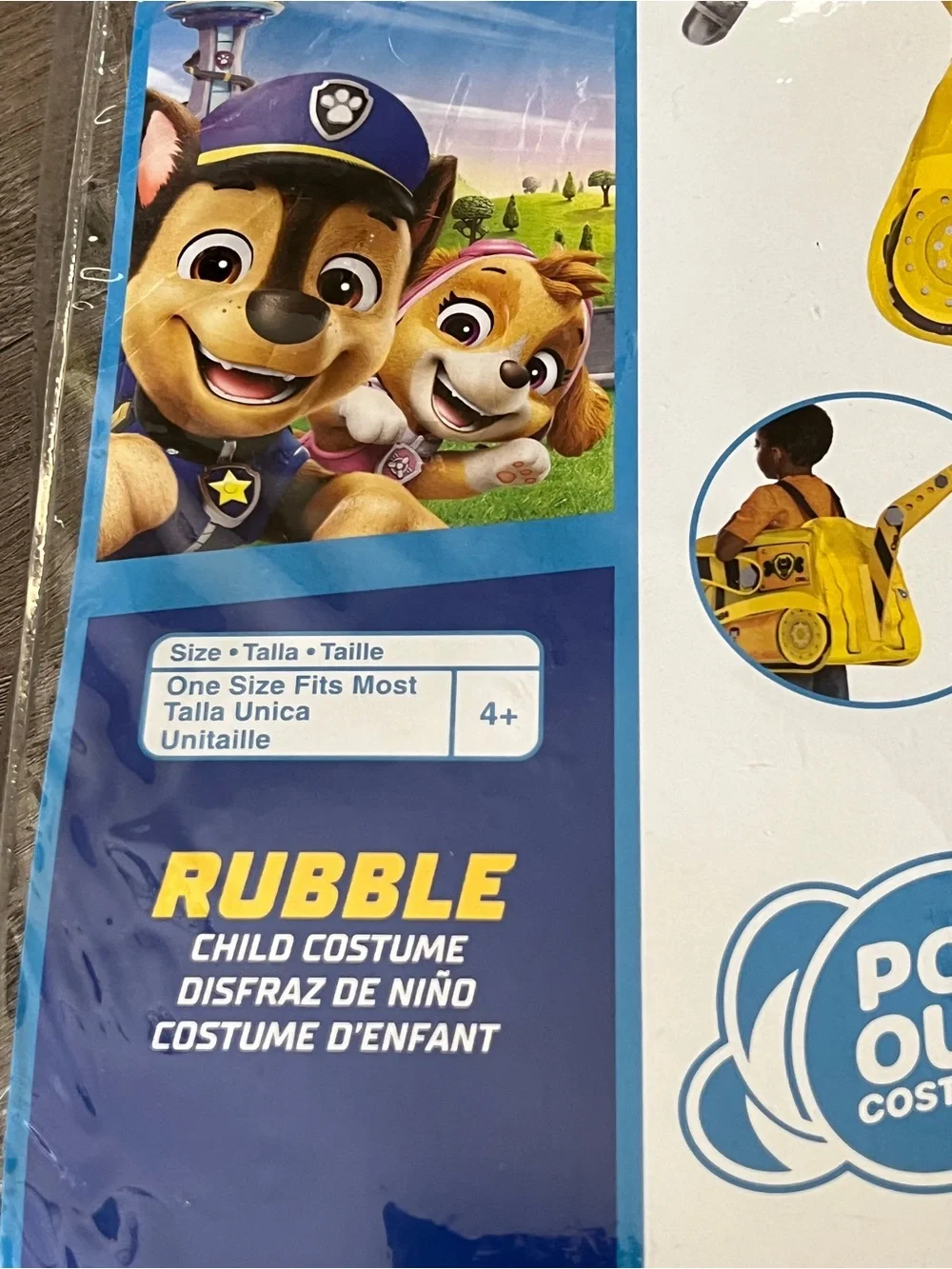 Paw Patrol Rubble Costume One Size Fits Most New